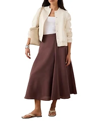 Mint Velvet Women's Satin Lace Trim Bomber Jacket