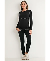 Hello Miz Maternity Ribbed Nursing Top