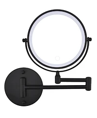 Busdays 8 Inch Rechargeable Wall Mounted Makeup Mirror Double Sided 1x 10x Magnifying with Lights 360 Rotation Foldable Arm for Bathroom Shaving