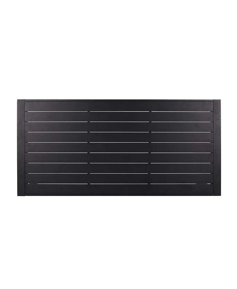 Streamdale Furniture Modern Aluminum Outdoor Slat Panel Dining Table