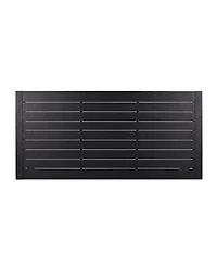 Streamdale Furniture Modern Aluminum Outdoor Slat Panel Dining Table