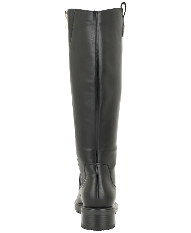 Tommy Hilfiger Women's Ashere Wide-Calf Lug Sole Riding Boots