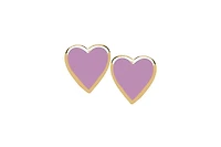 Lily Nily Girls Heart Stud Earrings in 14K