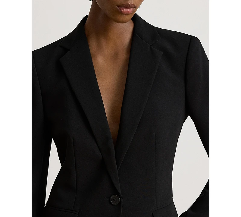 Lauren Ralph Women's City Crepe Slim-Fit Single-Button Stretch Blazer