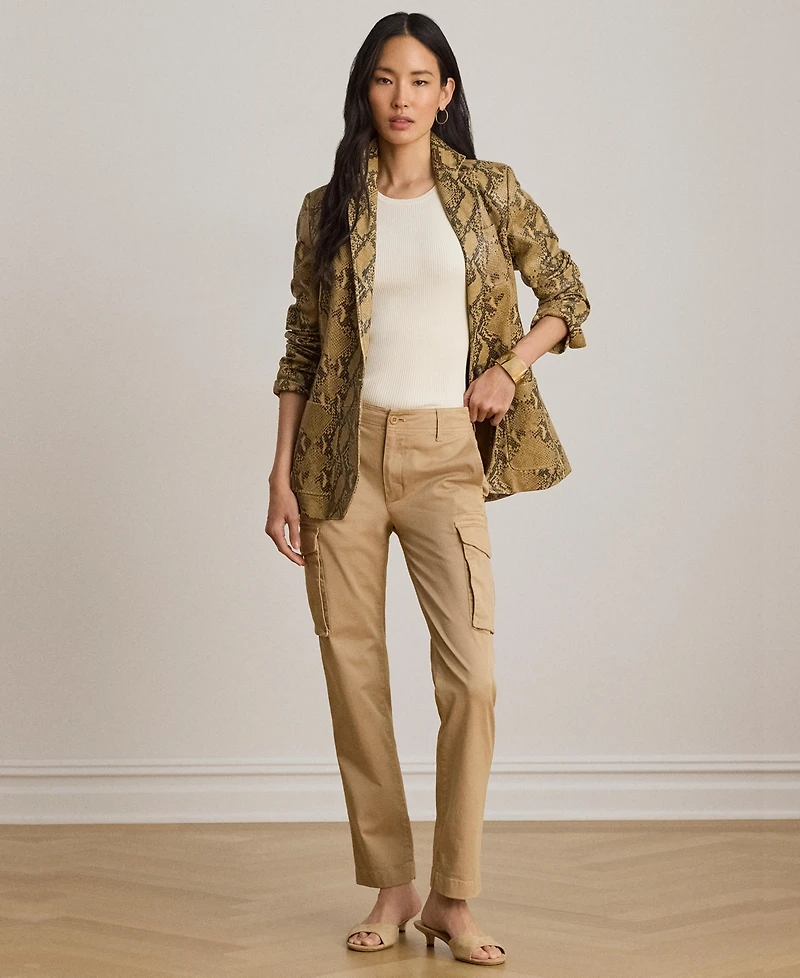 Lauren Ralph Women's Cargo Cropped Chino Pants