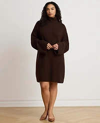 Lauren Ralph Women's Areena Wool-Cashmere Turtleneck Cocoon Sweater Dress