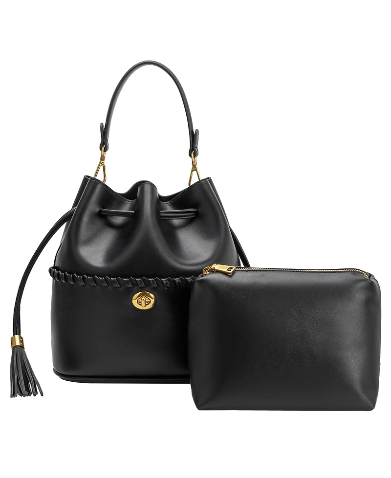 Melie Bianco Janae Small Top Handle Bucket Handbag