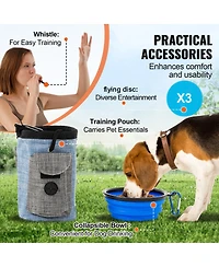 Vevor Dog Agility Training Equipment 7 Pcs Set Upgrade Hurdles 2 Tunnels Ring