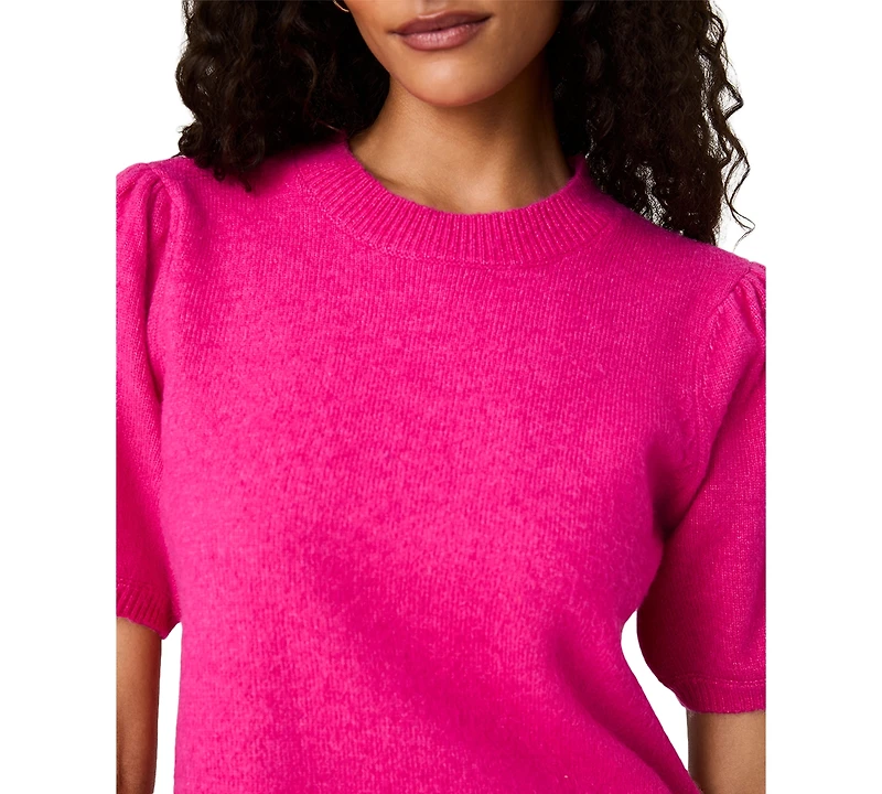 French Connection Women's Yulia Knit Puff-Sleeve Top