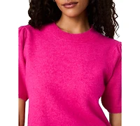French Connection Women's Yulia Knit Puff-Sleeve Top