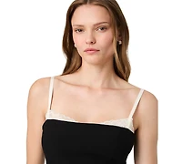 French Connection Women's Azra Sleeveless Square Neck Lace Camisole