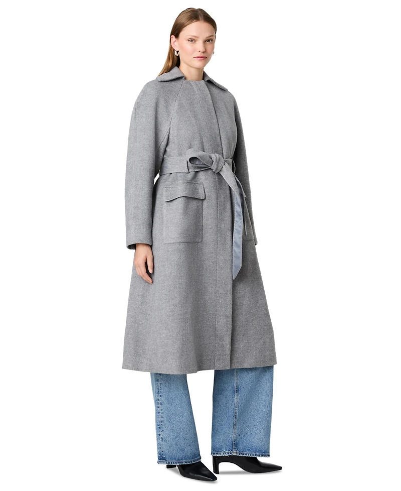 French Connection Women's Gabriella Twill Belted Relaxed Coat