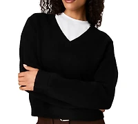 French Connection Women's Suzie Oversized V-Neck Pullover