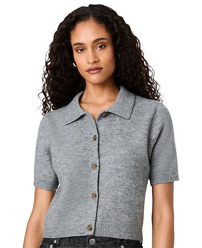 French Connection Women's Suzie Short-Sleeve Collared Button-Up Top