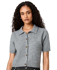 French Connection Women's Suzie Short-Sleeve Collared Button-Up Top