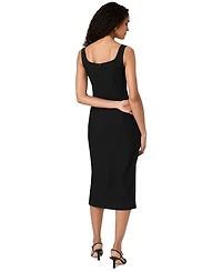 French Connection Women's Kai Midi Sheath Front Slit Dress