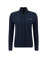 Weird Fish Women's Lunenne Full Zip Cable Knit Cardigan