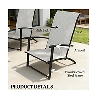 Mountaintop A set of 2 outdoor dining chairs, armchair, folding chair, terrace chair, camping chair, garden chair