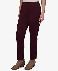 Ruby Rd. Petite Hollywood Waist Pull-On Ponte Straight Pants
