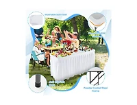 Boyel Living 5 Ft Folding Ice Cooler Table with Double Sinks for Camping Party Picnic Wedding