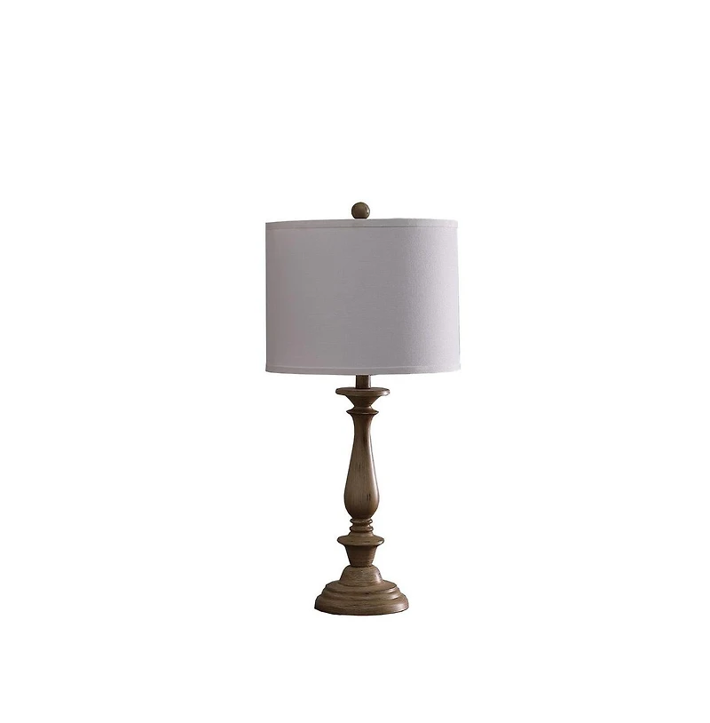 27.5" In Coastal Wood Effect Polyresin Table Lamp