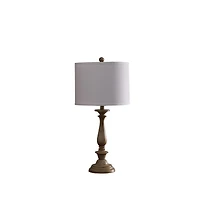 27.5" In Coastal Wood Effect Polyresin Table Lamp