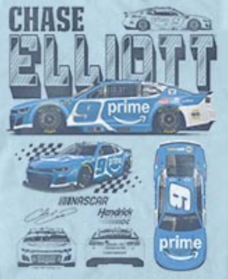 Fifth Sun Men's Chase Elliot Car Diagram Crewneck T-Shirt