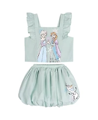 Frozen Toddler Girls Sleeveless 2-Piece Tank Top and Bubble Skort Set