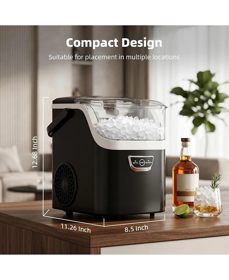 Cowsar Countertop Nugget Ice Maker 35 Lbs Per Day Self Cleaning