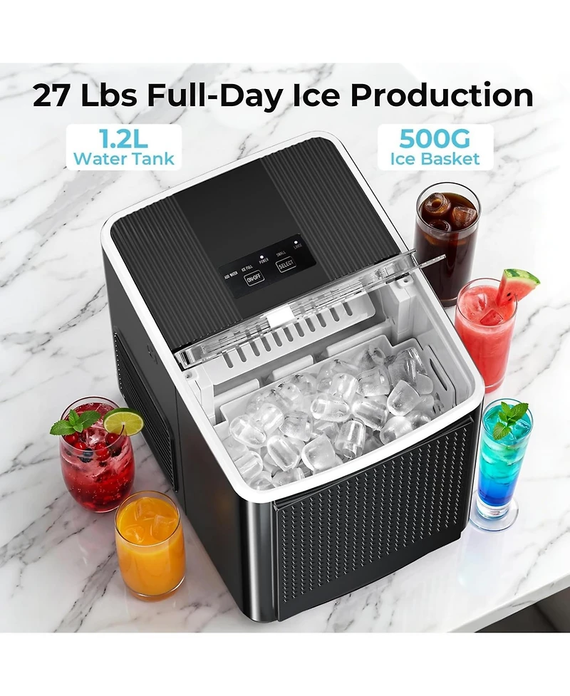 Cowsar Countertop Ice Maker 27 Lbs Per Day Self Cleaning