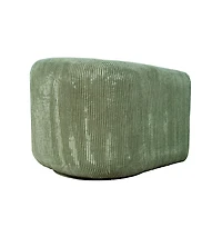 Jofran Biggs Modern Corduroy Upholstered Curved Barrel Swivel Accent Chair