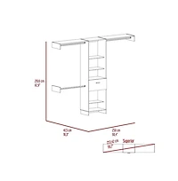 Tuhome Manchester 250 Closet System Black Mdf