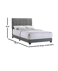 Intercon Addyson Full Uph Bed in Addyson Gunmetal Fabric
