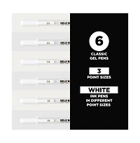 Sakura Classic Gelly Roll White Pens, 6 Pack