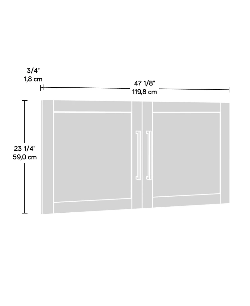 Sauder GarageCore Upper Cabinet and Doors Bundle