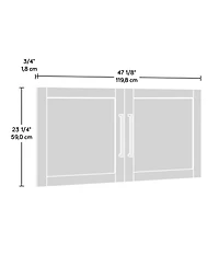 Sauder GarageCore Upper Cabinet and Doors Bundle