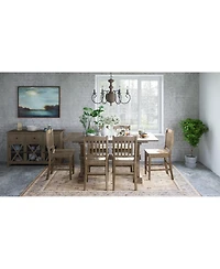 Jofran Carlyle Crossing Modern Rustic Solid Wood Slatback Stool (Set of 2)