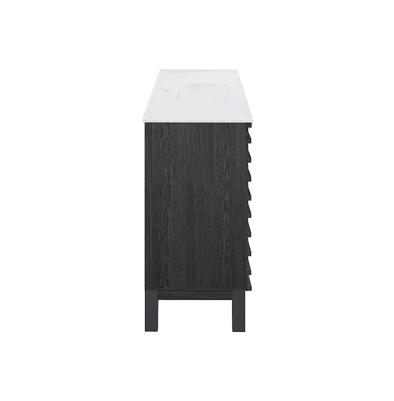Swiss Madison Cascade 48" Bathroom Vanity in Black