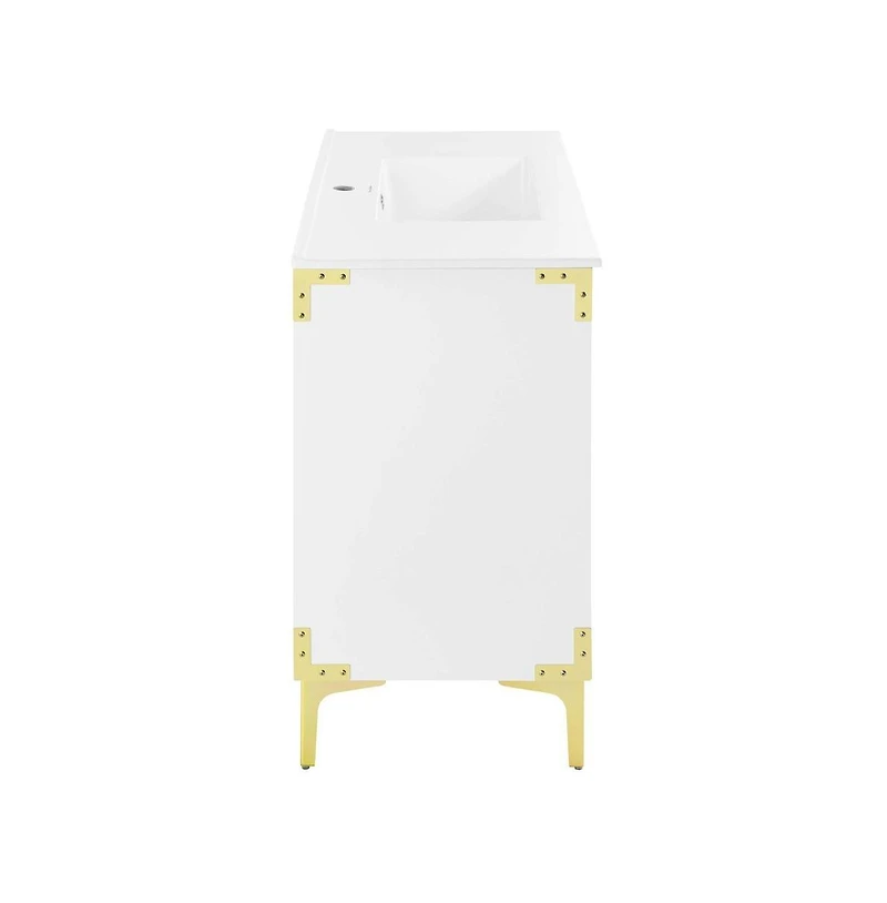 Swiss Madison Voltaire 36" Freestanding Bathroom Vanity in White with Sink Top