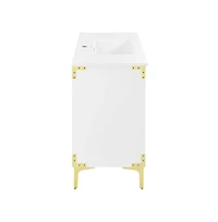 Swiss Madison Voltaire 36" Freestanding Bathroom Vanity in White with Sink Top