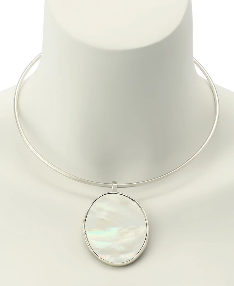 Robert Lee Morris Soho Imitation Pearl Reversible Pendant Collar Necklace
