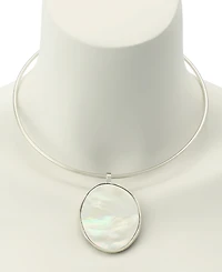 Robert Lee Morris Soho Imitation Pearl Reversible Pendant Collar Necklace