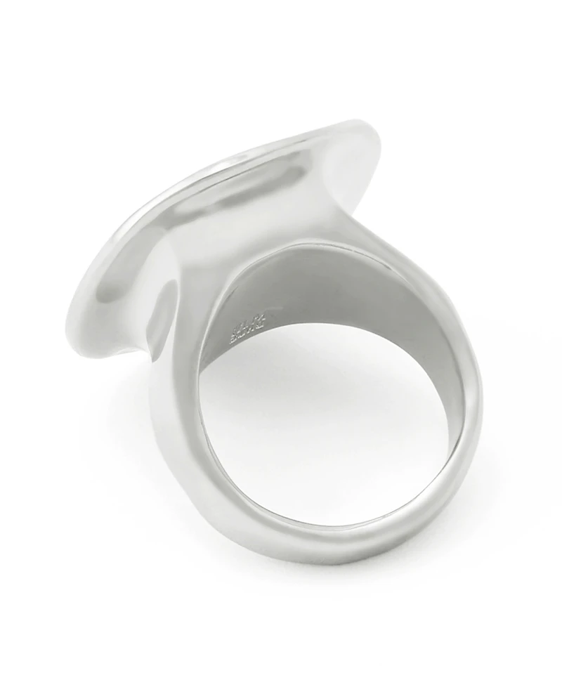 Robert Lee Morris Soho Silver Sculpted Oval Cocktail Ring