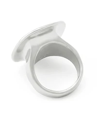 Robert Lee Morris Soho Silver Sculpted Oval Cocktail Ring