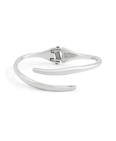 Robert Lee Morris Soho Rhodium Fluid Bypass Round Bangle Bracelet