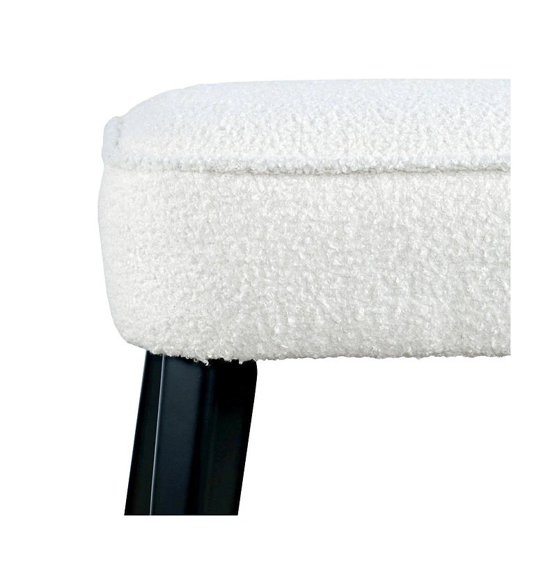 Jofran Wes Mid-Century Modern Boucle Upholstery Backless Counter Barstool (Set of 2)