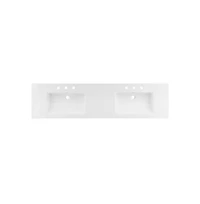 Swiss Madison 72 Double, Freestanding, Open Shelf, Matte Black Metal Frame Bathroom Vanity