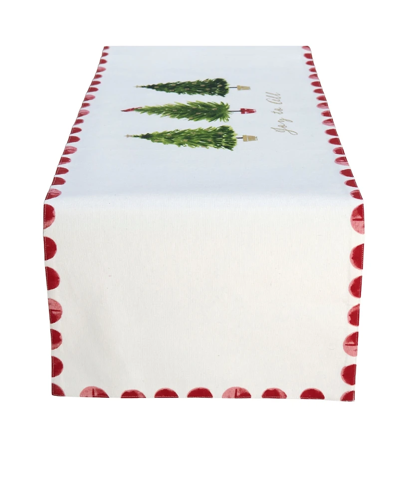 Tableau Holiday Joy To All Tree 72" Table Runner