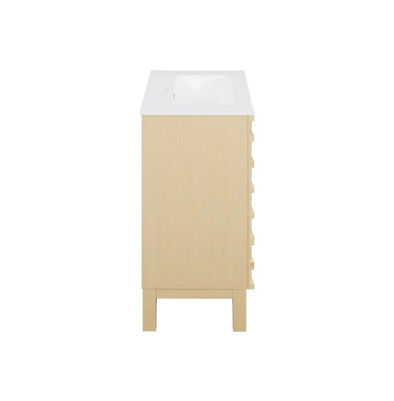 Swiss Madison Cascade 24" Bathroom Vanity in Natural Oak