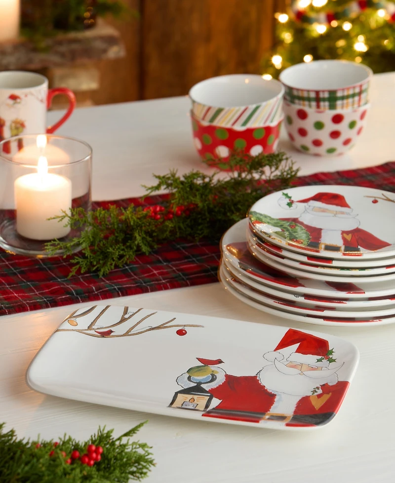 Certified International Santa Delight 14" Rectangular Platter